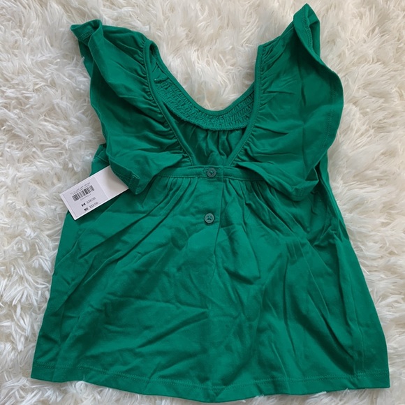 Janie and Jack Green Cotton Top - Picture 4 of 6